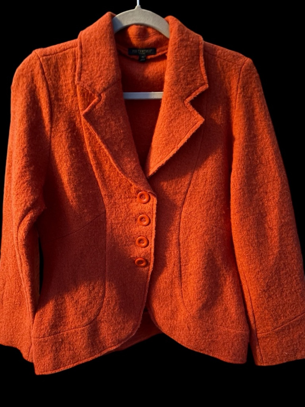For Cynthia Vibrant Orange Tailored Blazer